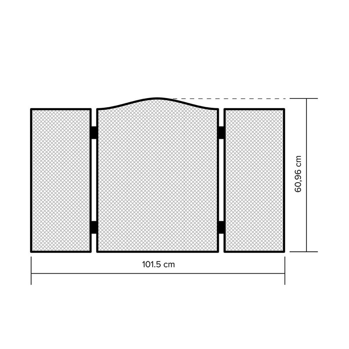 Pantalla Proteccion Rejilla Metalica &nbsp;L101.5 x H 60