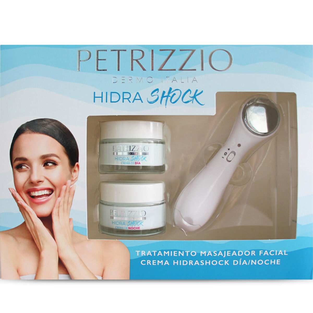 Masajeador Facial + Tratamiento Hidrashock Día y Noche