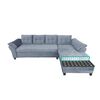 Sofá Seccional Living Factory Boston 5 Cuerpos Gris