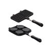 Set 2 Piezas Sartén Teflón La Soluzione Waffles y Pancake