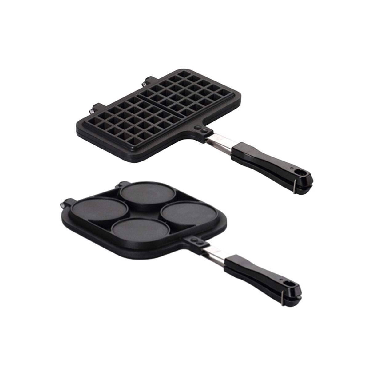 Set 2 Piezas Sartén Teflón La Soluzione Waffles y Pancake