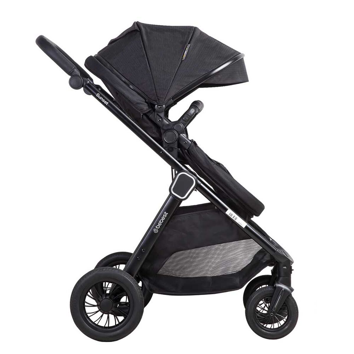 Coche Cuna Travel System Isofix Sunset Premium con Base Negro Bebesit