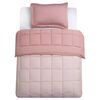 Plumón Liso Casa Linda 1,5 Plazas Bicolor Rosado