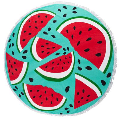Toalla de Playa Redonda con Flecos Casanova Sandia 150 cm.