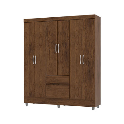 Clóset Vekkahome Americano 6 Puertas 2 Cajones Café