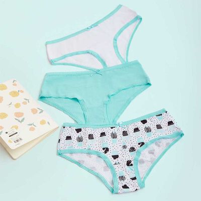 Imagen 1 del producto Pack 3 Calzones Niña Intime Celeste, Lila