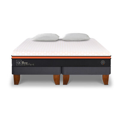 Imagen 1 del producto Cama Europea CIC Base Dividida King Bee Comfort + Almohadas Viscoelásticas