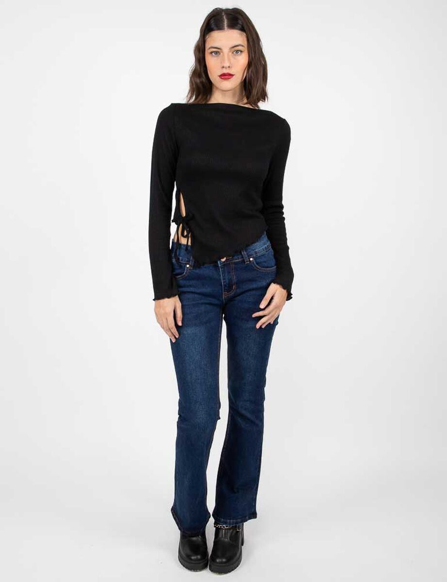 Polera Asim&eacute;trica Manga Larga Mujer Fiorucci