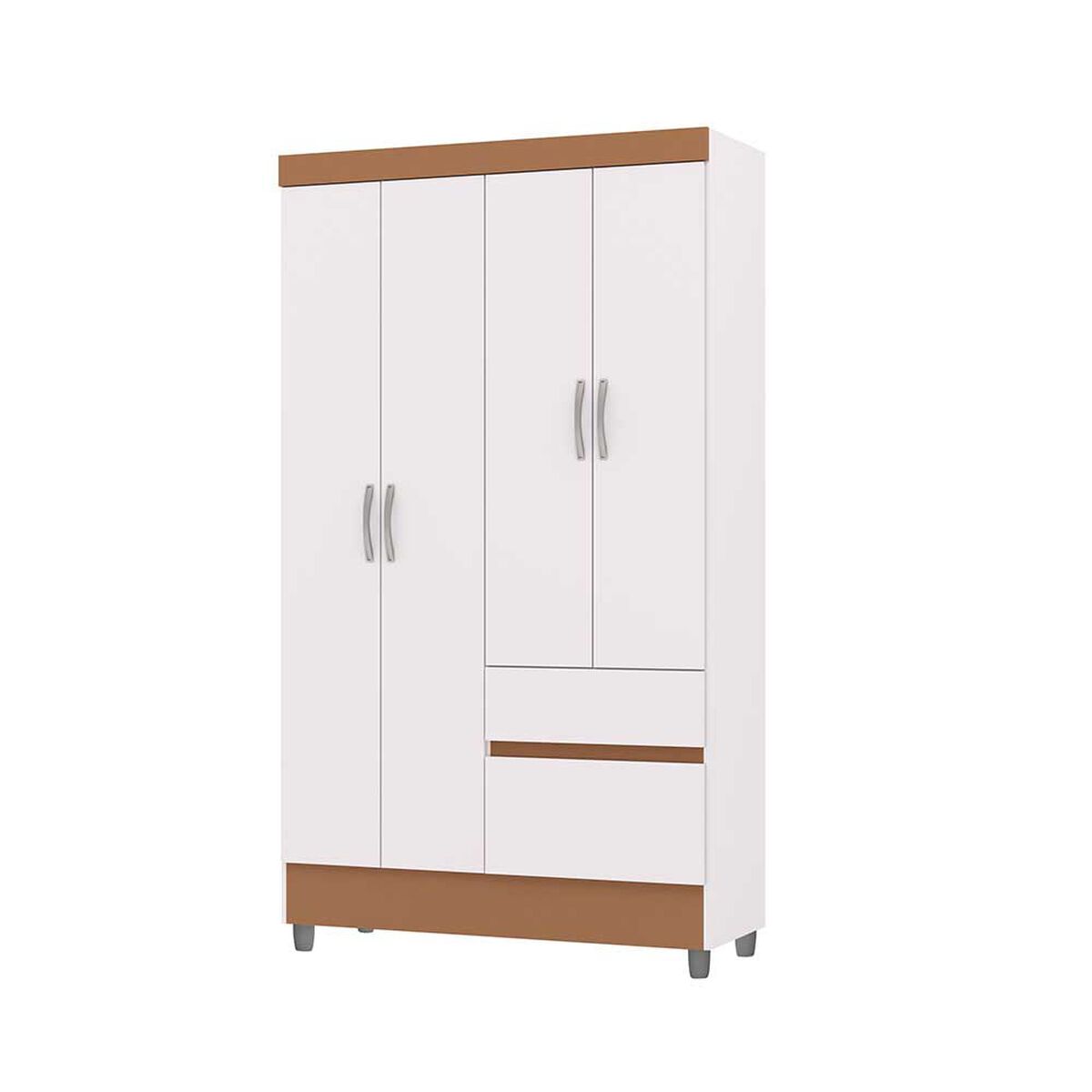Closet Vekkahome Americano 4 Puertas 2 Cajones Blanca