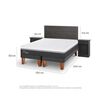 Cama Europea CIC Base Dividida King Ortopedic Advance + Respaldo + 2 Veladores Villarrica