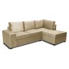 Sofá Seccional Derecho Innovamuebles Mini Senna Felpa 3 Cuerpos Beige