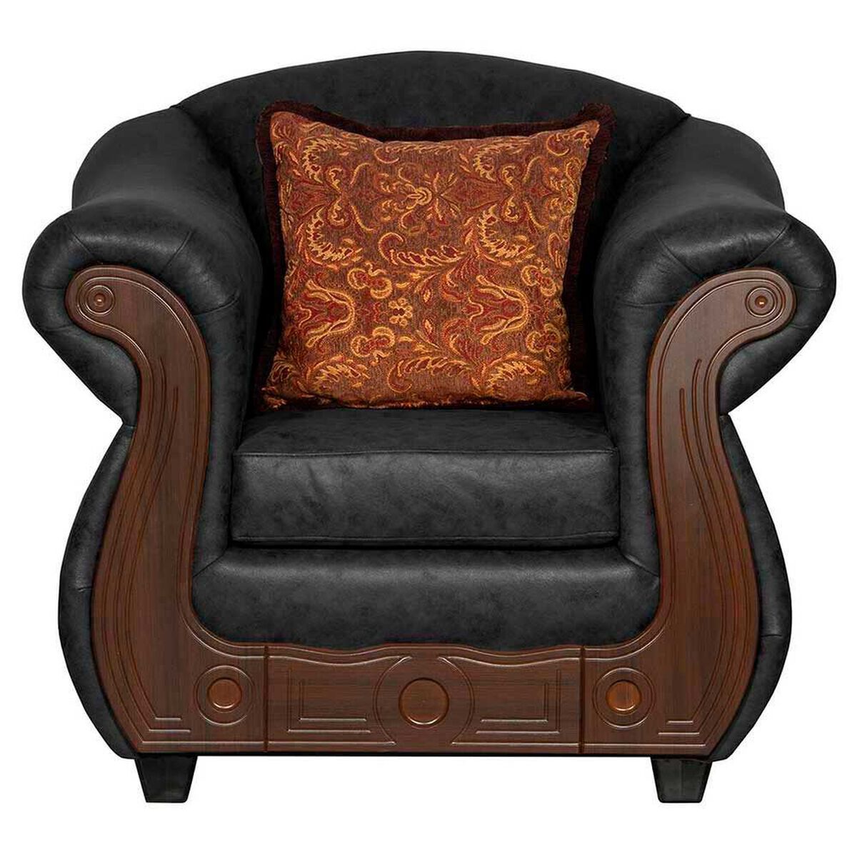 Juego de Living Black Factory Estambul 4 Cuerpos Negro