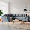 Sof&aacute; Seccional Izquierdo Living Factory Capri 5 Cuerpos Gris