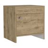 Velador TuHome Colore 1 Puerta Macadamia y Blanco