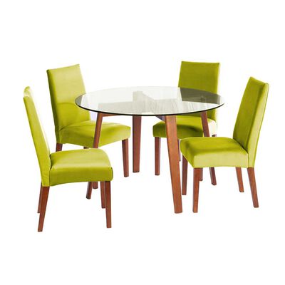 Juego de Comedor Latam Home Valencia 4 Sillas Pistacho