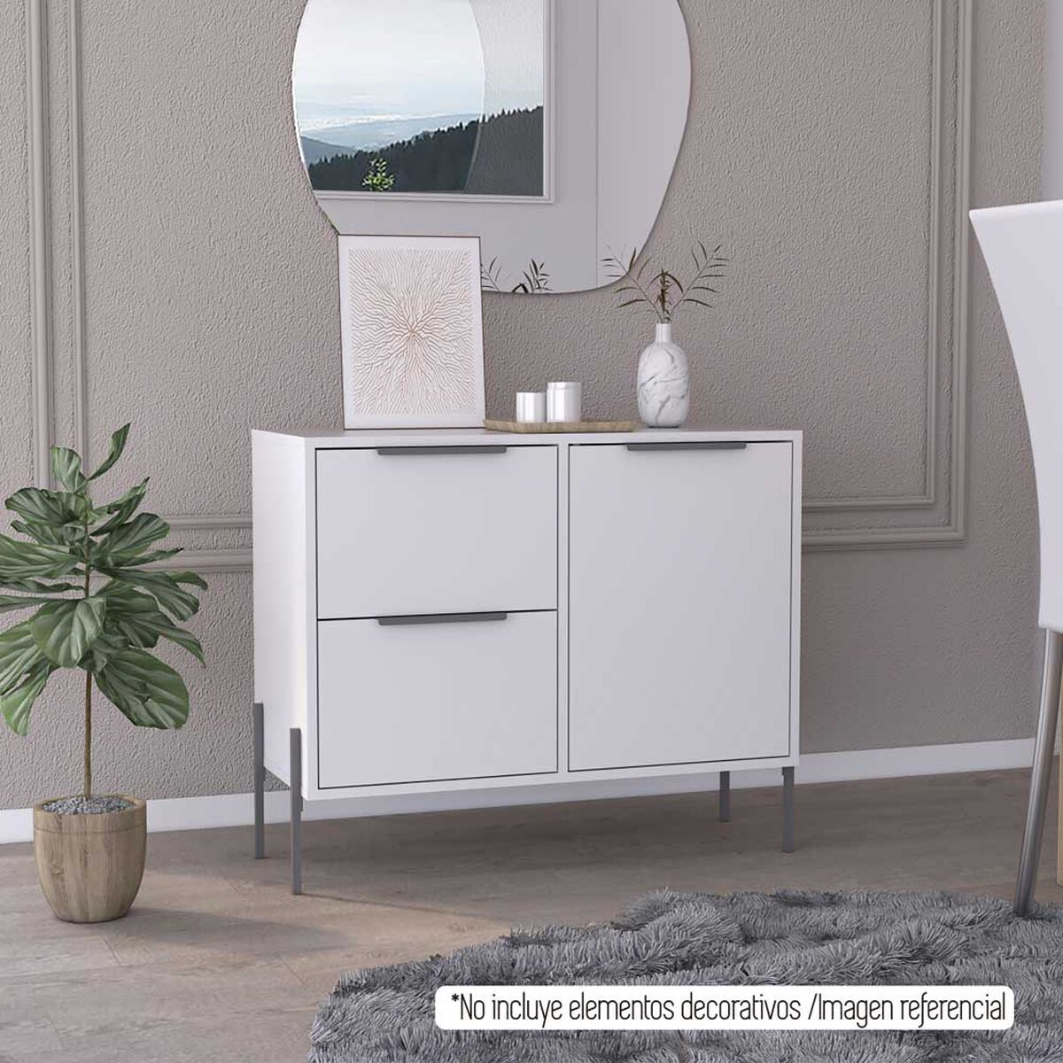 Buffet TuHome White Collection 2 Cajones Blanco
