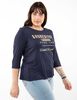 Polera Con Estampado Manga 3/4 Mujer Extralindas