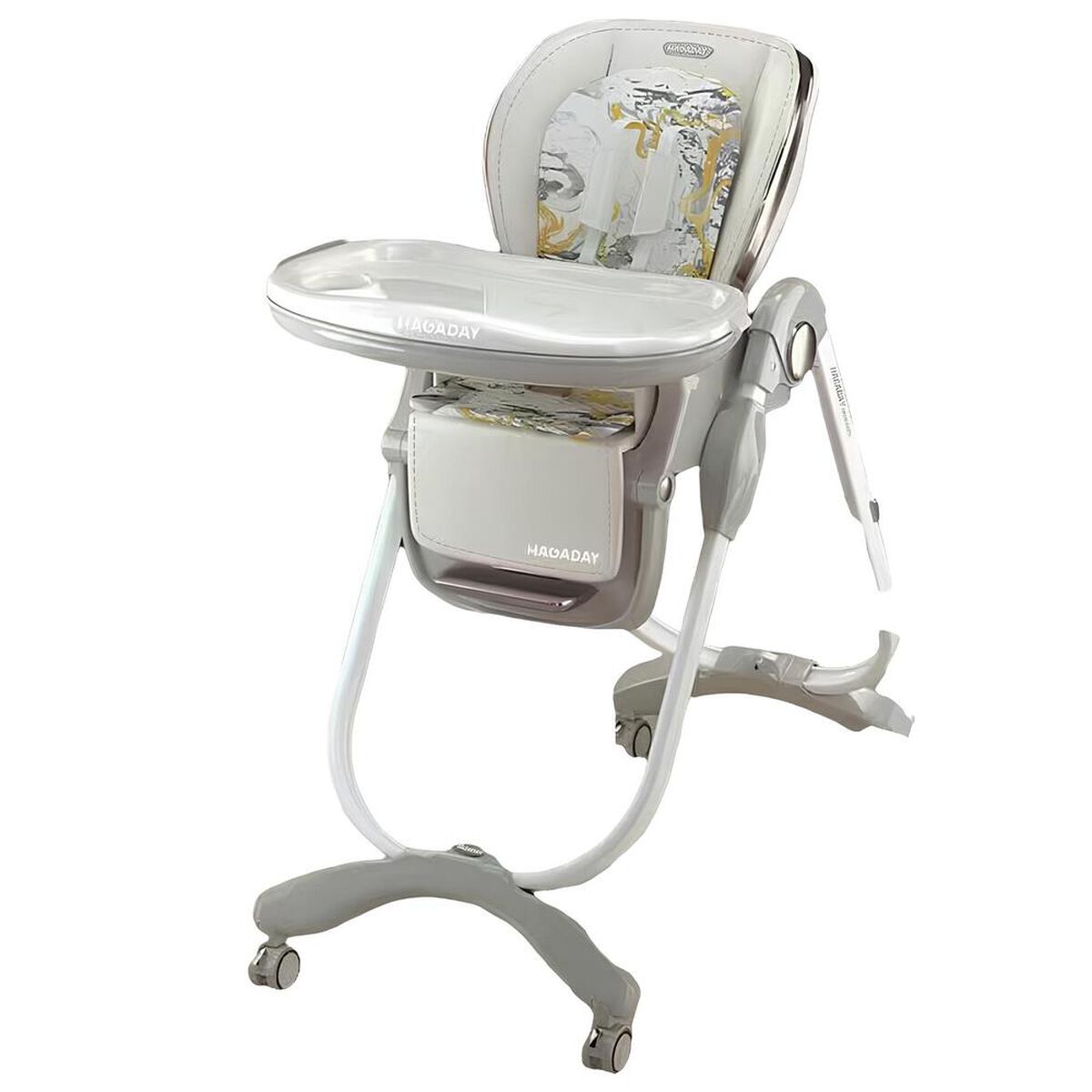 Silla de Comer Lujosa Reclinable Hagaday Blanca Lubabycas