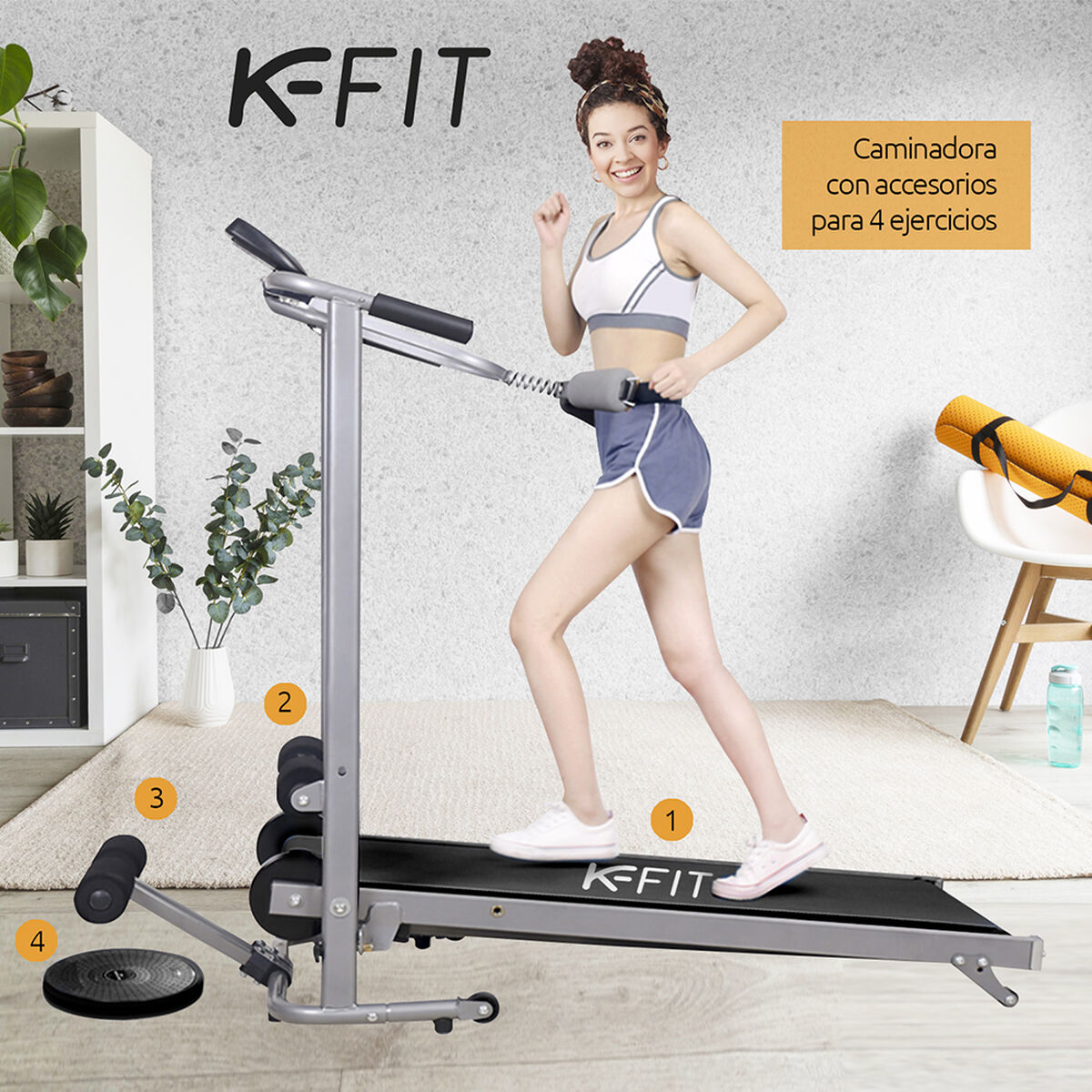 Trotadora Mecánica 4 en 1 K-FIT