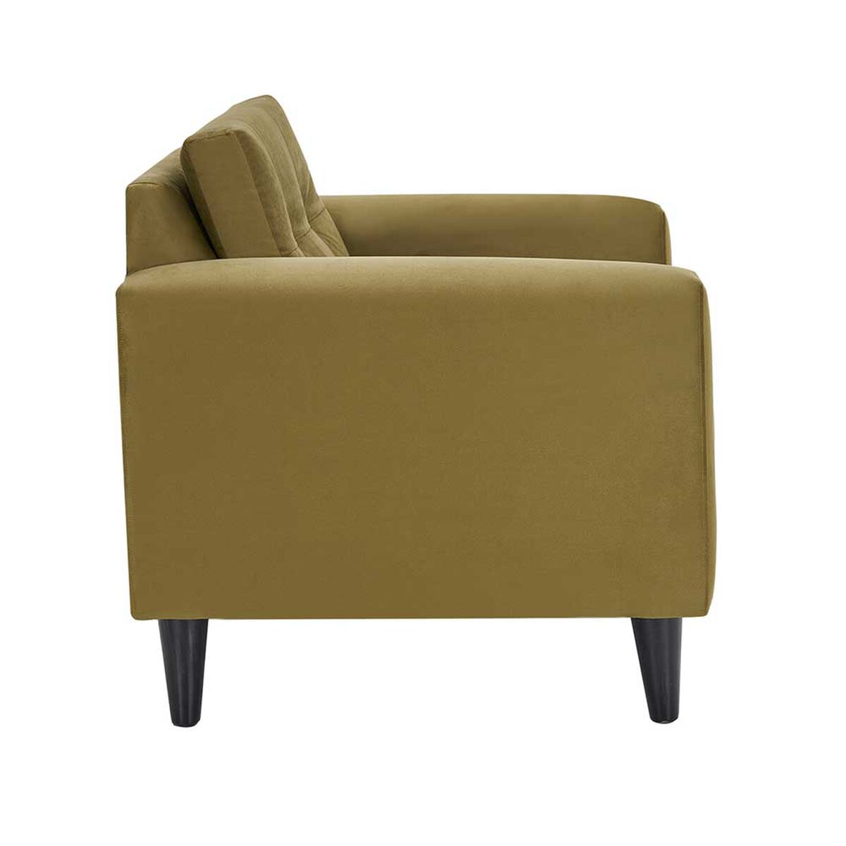 Sillón Bodevir Retro Felpa 1 Cuerpo Verde Musgo