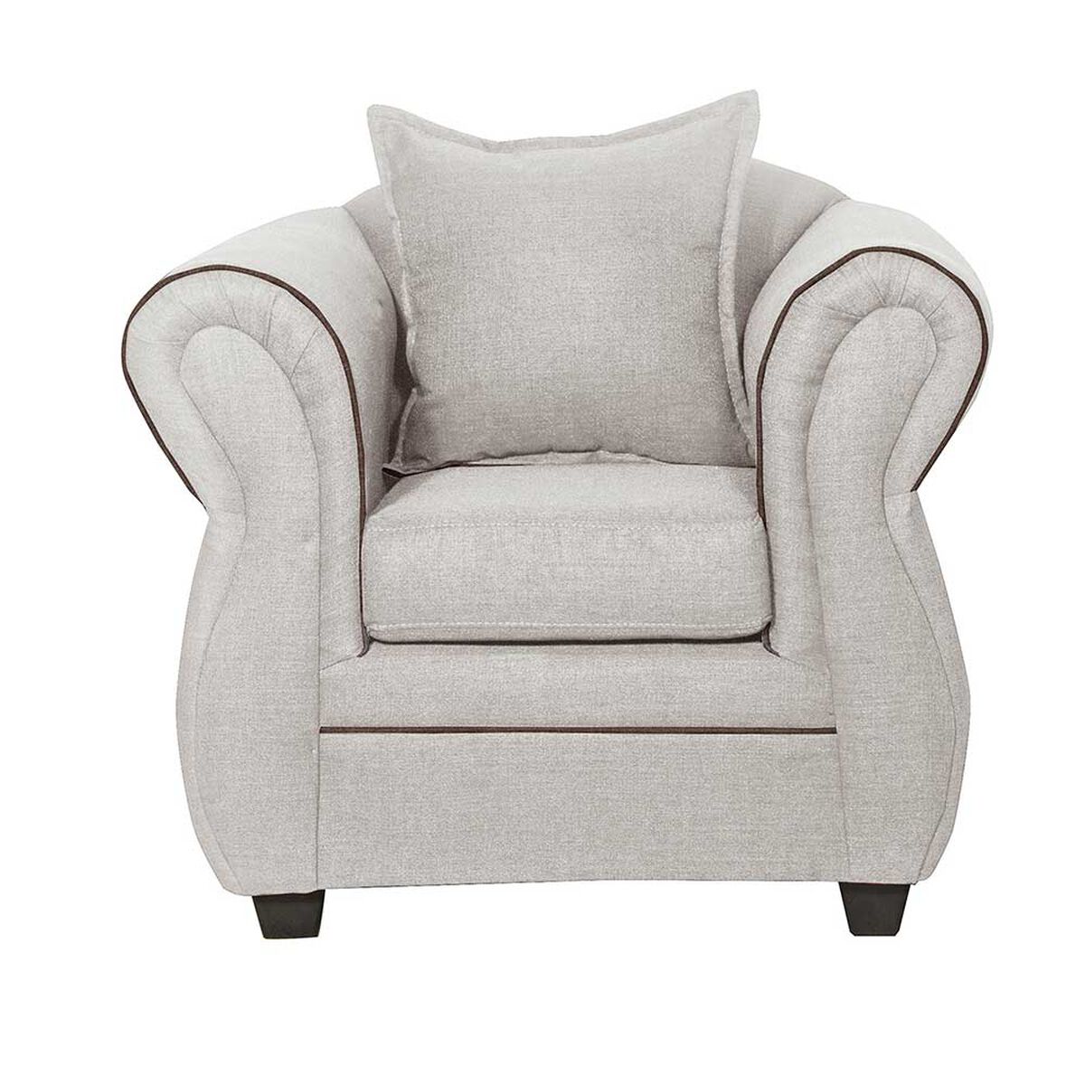 Juego de Living Black Factory Emili 7 Cuerpos Crudo