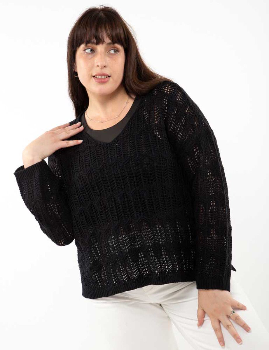 Sweater Cuello Redondo V Mujer Extralindas