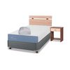 Cama Americana CIC 1,5 Plazas Excellence + Respaldo + 1 Velador Olmo + Plumón