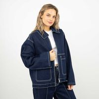 Chaqueta Oversized Denim Mujer Icono Raw