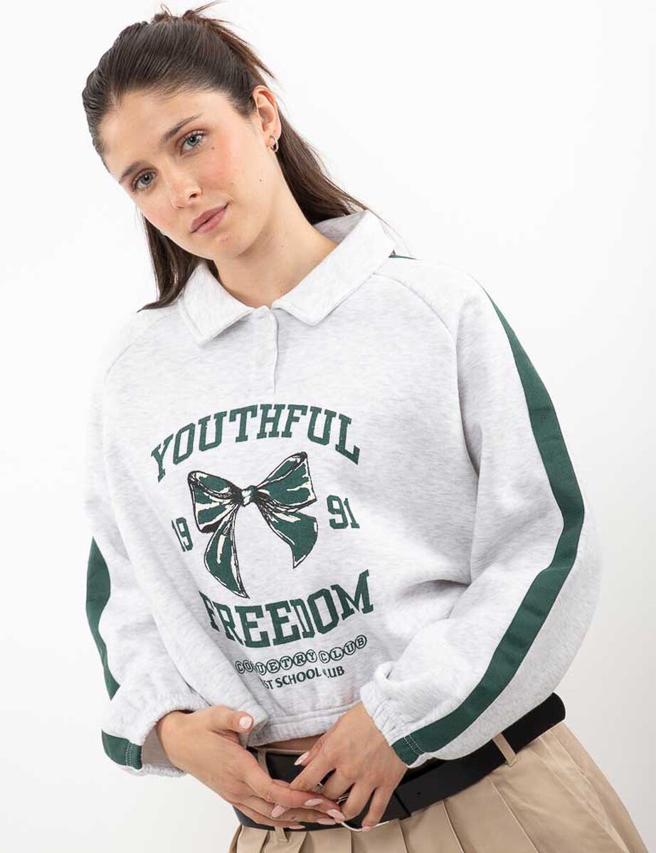 Poler&oacute;n Con Estampado Mujer Icono