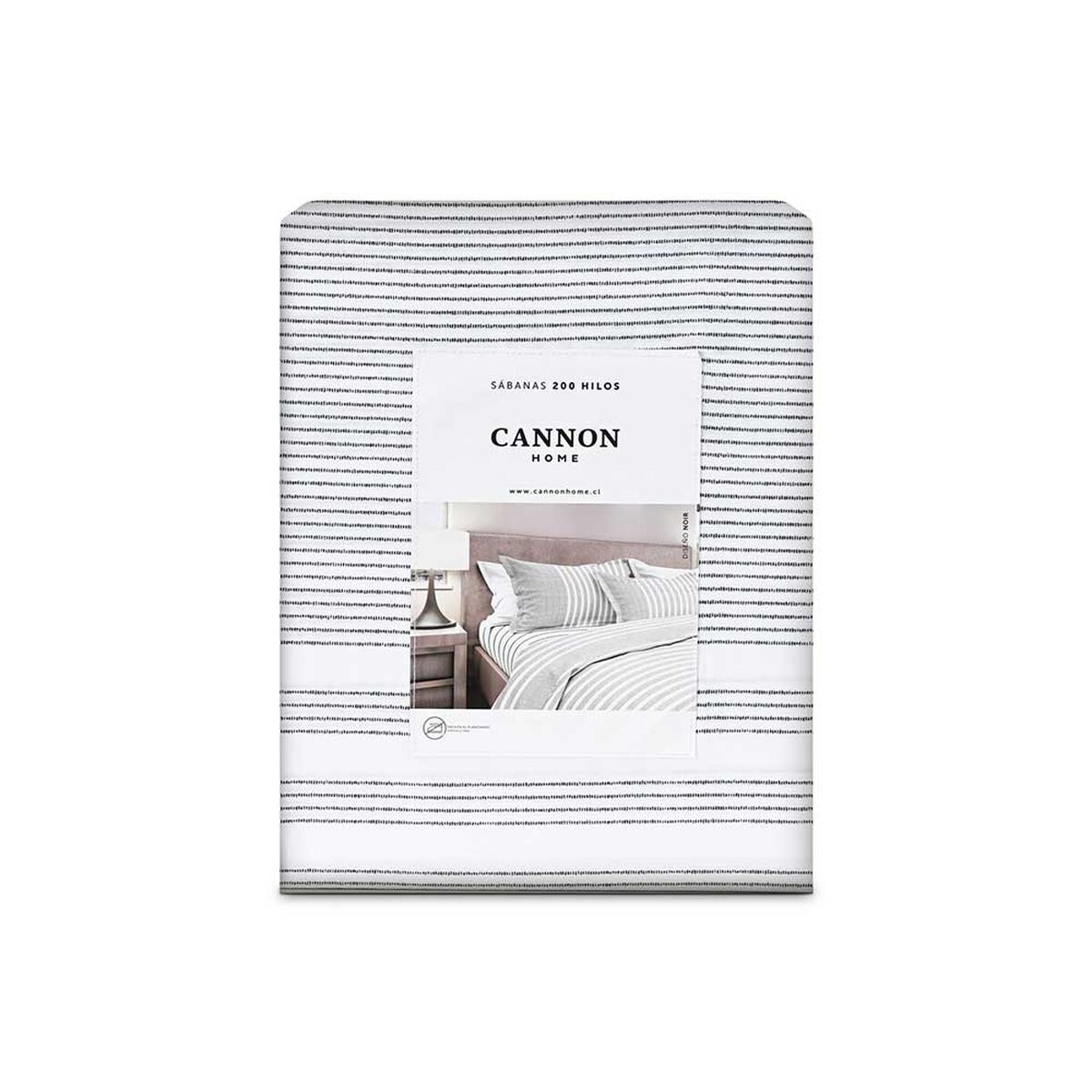 Juego de S&aacute;banas Cannon1.5 Plazas 200 Hilos Noir