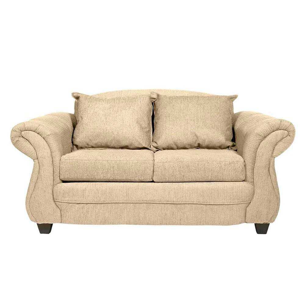 Sofá Alto Hogar Bertolucci 2 Cuerpos Beige
