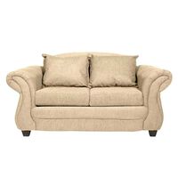 Sofá Alto Hogar Bertolucci 2 Cuerpos Beige