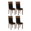 Juego de Comedor Vekkahome Lola Nelly 4 Sillas Negro