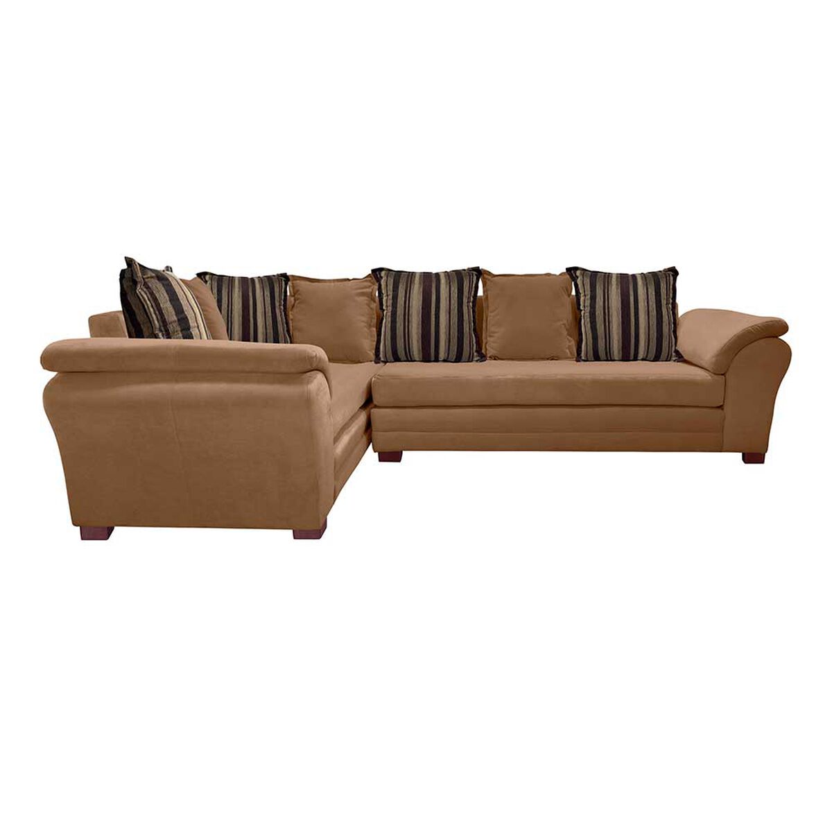 Sof&aacute; Seccional Izquierdo Living Factory Capri 5 Cuerpos Chocolate