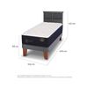 Cama Europea CIC 1,5 Plazas Premium + Respaldo Torino