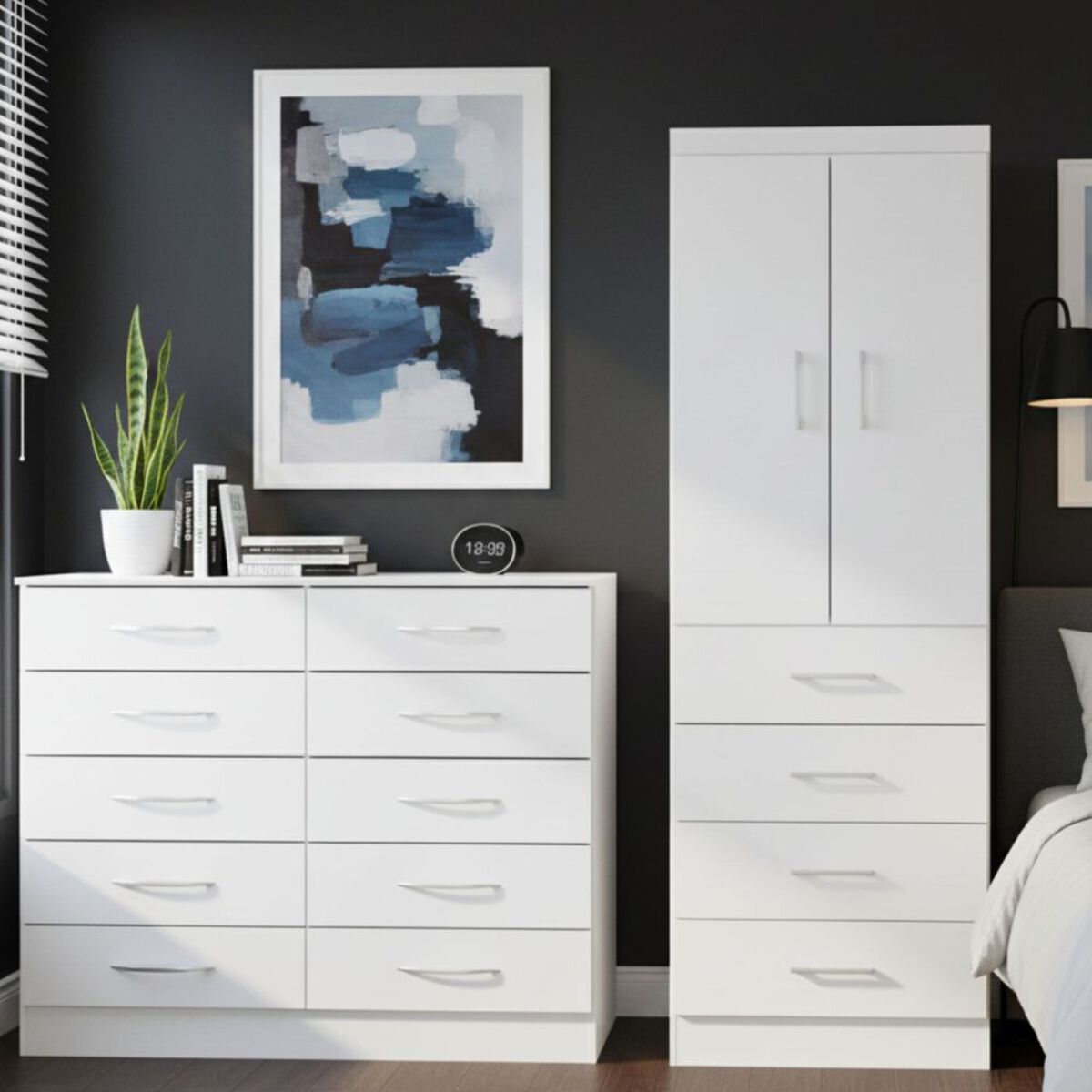 Combo Exit Closet 2P 4C + Comoda 10C Caf&eacute; Beige