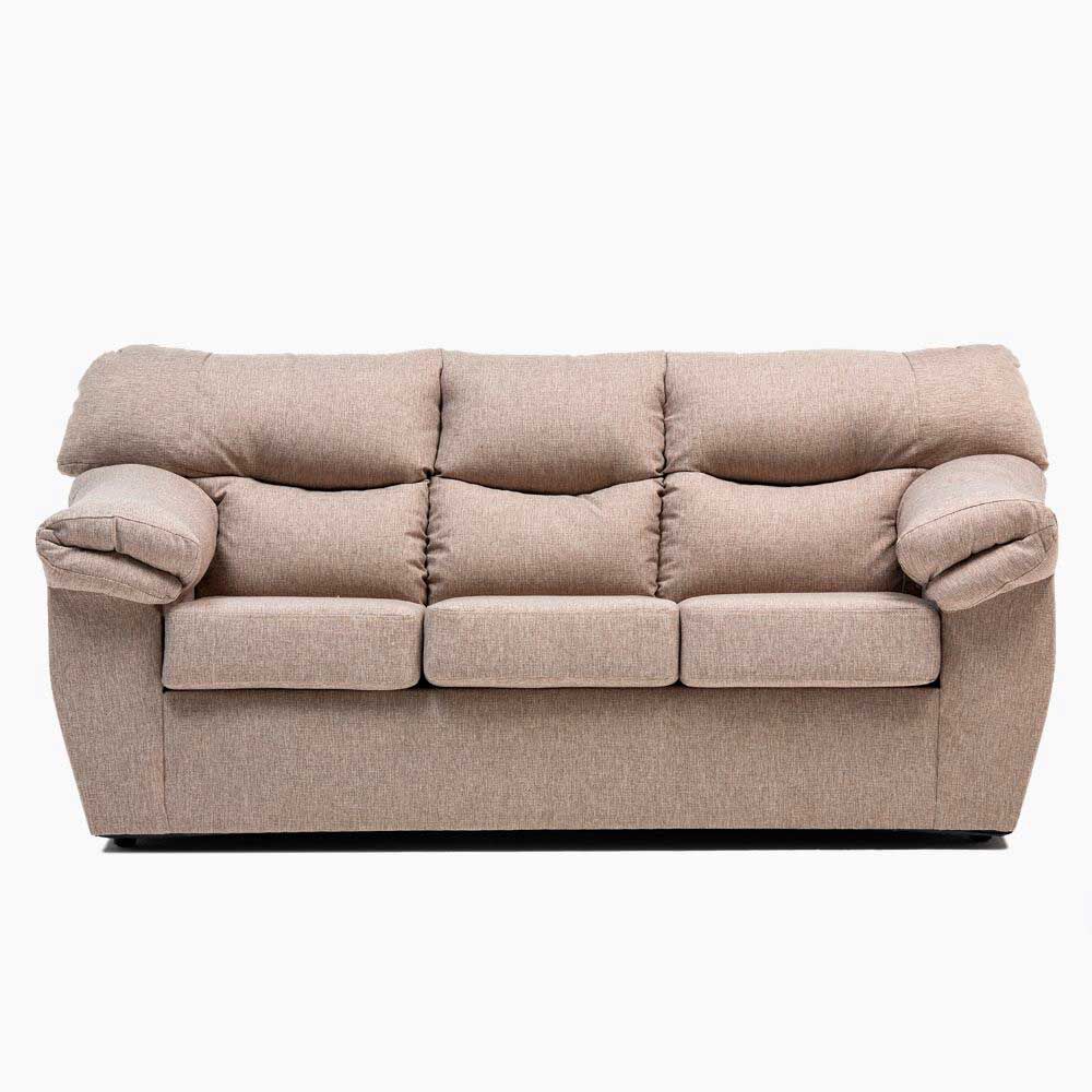 Sofá Cabsur Zeus 3 Cuerpos Tela Beige