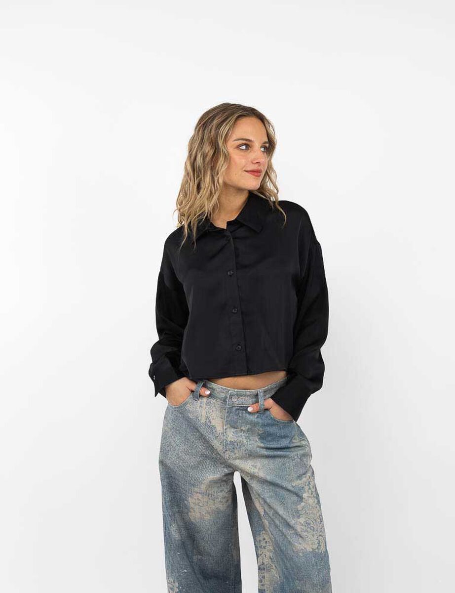 Blusa Crop Manga Largas Mujer Icono