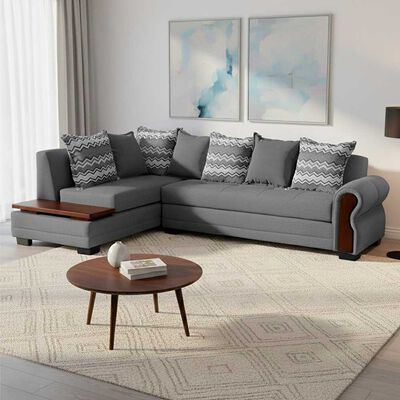 Sofá Seccional Living Factory Dakota 6 Cuerpos Gris