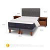 Cama Europea CIC Base Dividida King Grand Premium + Respaldo + Veladores + Plum&oacute;n Ganso