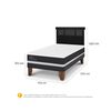 Cama Europea CIC 1,5 Plazas Ortopedic + Respaldo Dublin Negro