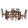 Juego de Comedor Latam Home Pamplona Oviedo 6 Sillas PU Negro