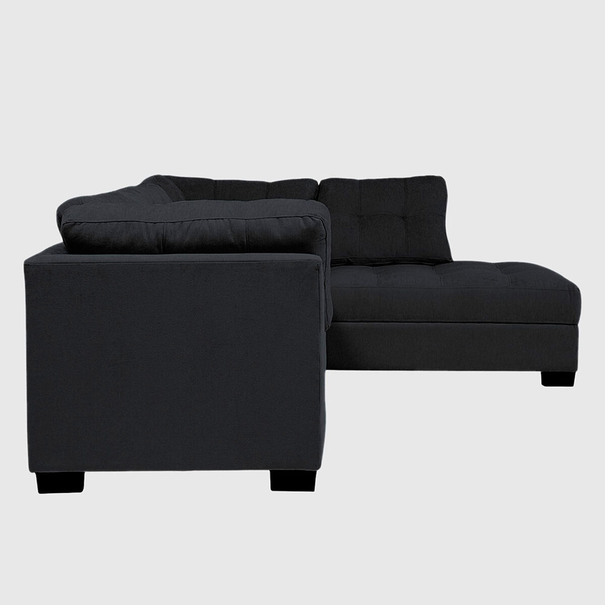 Seccional Derecho Muebles MPR Edimburgo 5 Cuerpos Negro