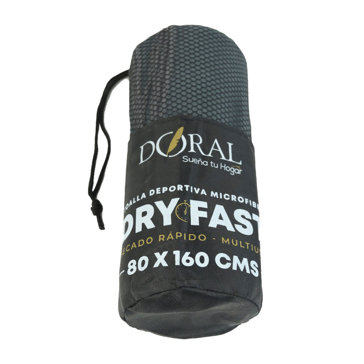 Toalla Deportiva Doral Dry-Fast 80x160 cm Gris Oscuro