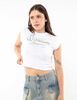 Polera Crop Estampada Manga Corta Mujer Icono