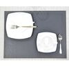 Set 4 Individuales Doral Eco Cuero Rectangular 32x42 Gris