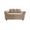 Sof&aacute; Muebles MPR Ezeiza 3 Cuerpos + 1 Pouf Felpa Beige