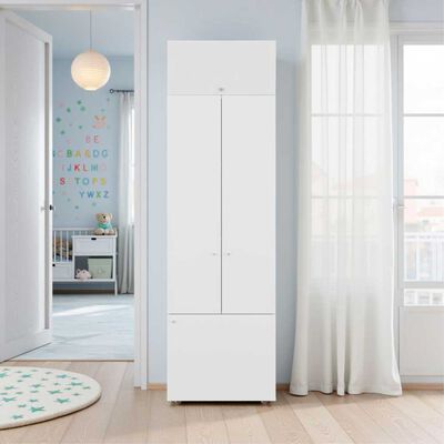 Combo Closet Tuhome 4 Puertas + M&oacute;dulo Superior Dreams Blanco