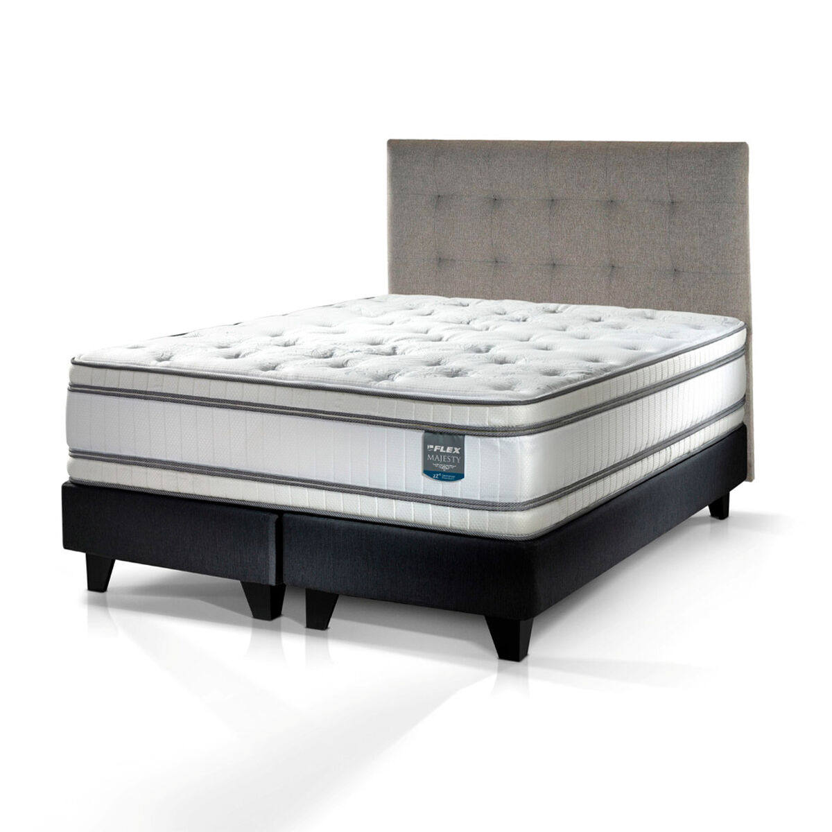 Cama Europea Flex King Majesty + 1 Respaldo