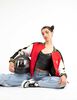 Chaqueta Bomber Varsity Oversized Mujer Icono